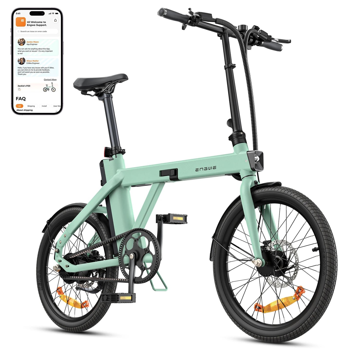 Klapp E-Bike mit Riemen