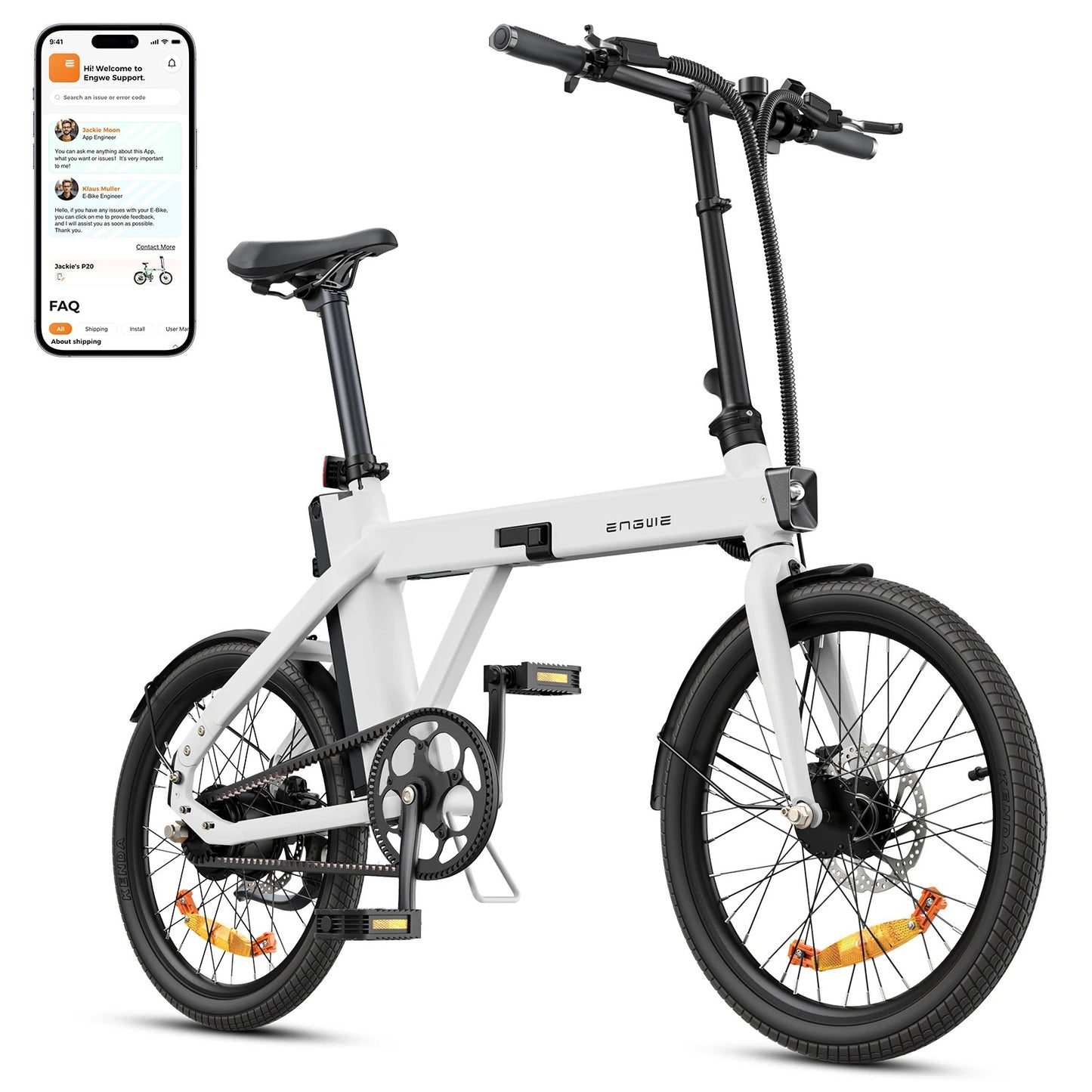 Klapp E-Bike mit Riemen