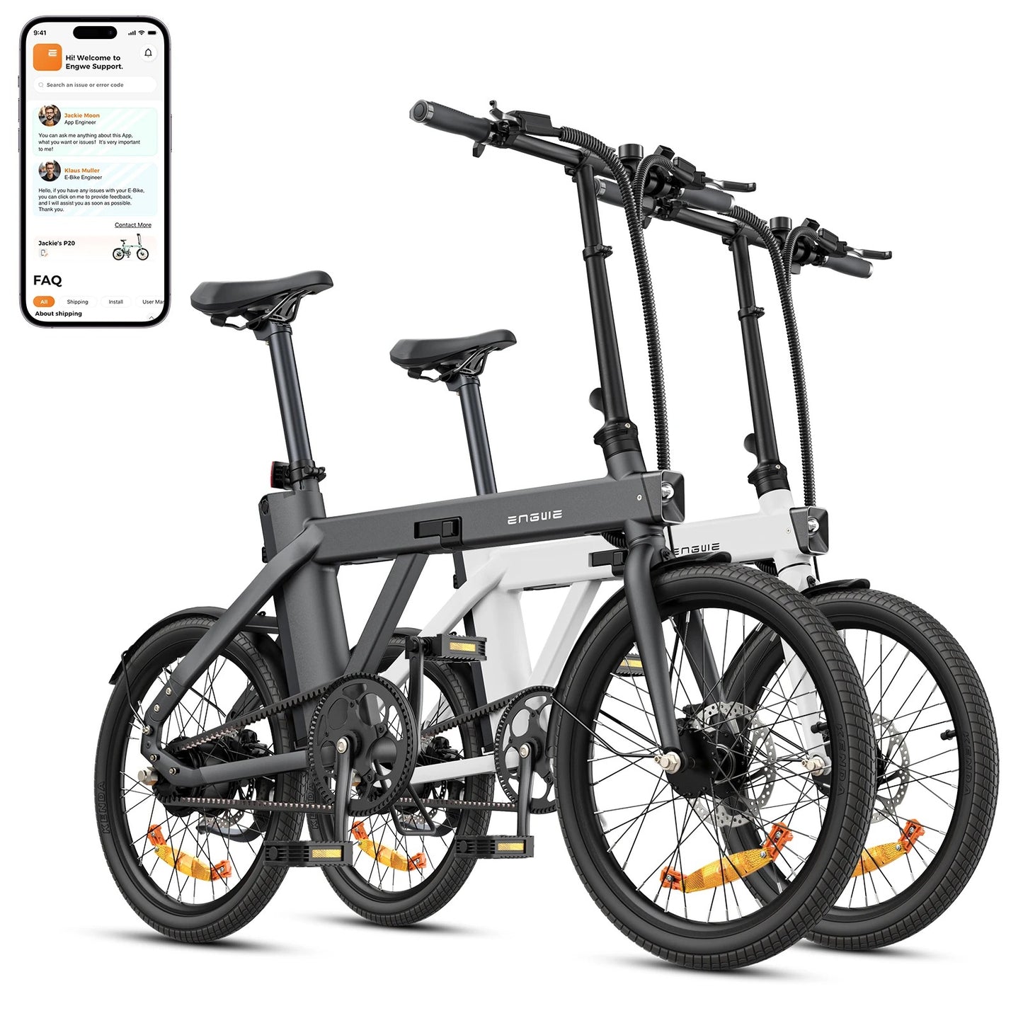 Klapp E-Bike mit Riemen