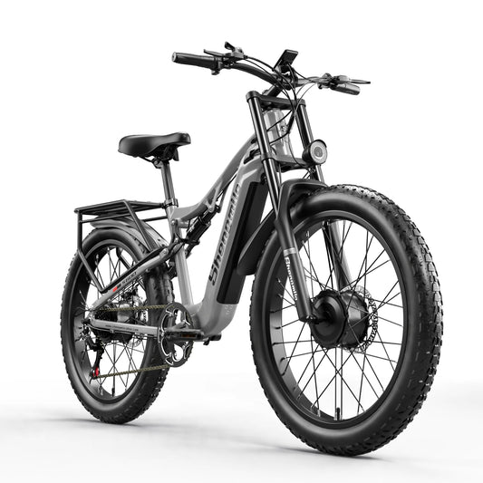 Vollgefedertes E-Bike mit Doppel-Motor